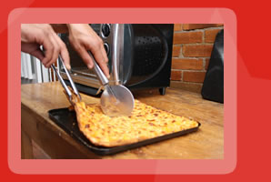Show pizzerito con pizza, lasagna y galletas para fiestas infantiles.